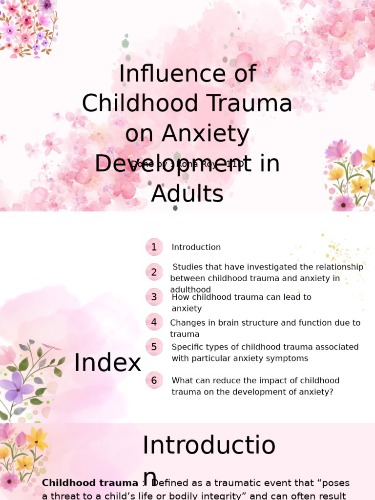Influence of Childhood Trauma On Anxiety Development in Adults | PDF