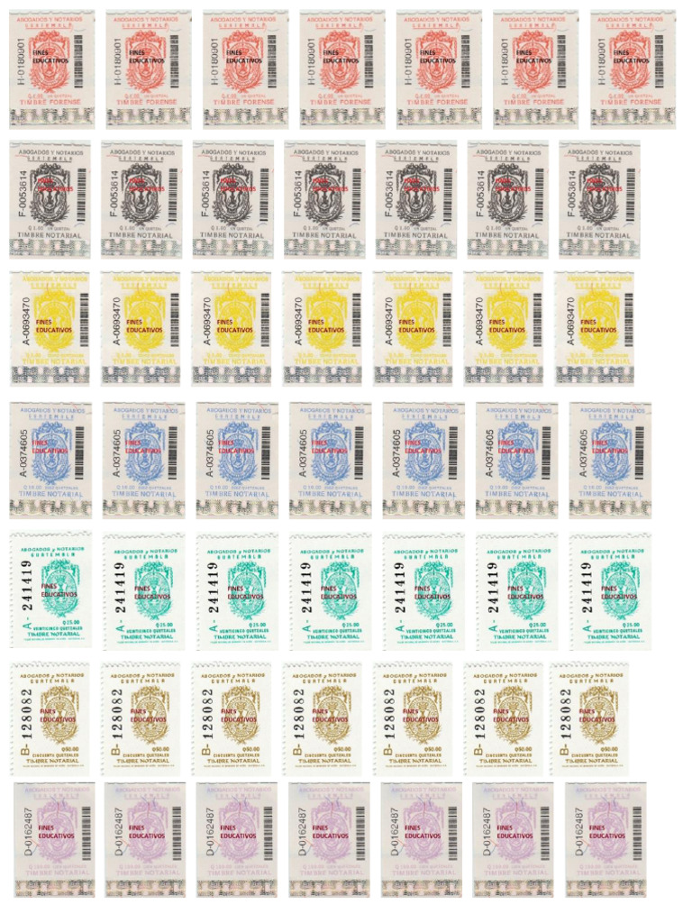 Timbres Fiscales y Notariales | PDF