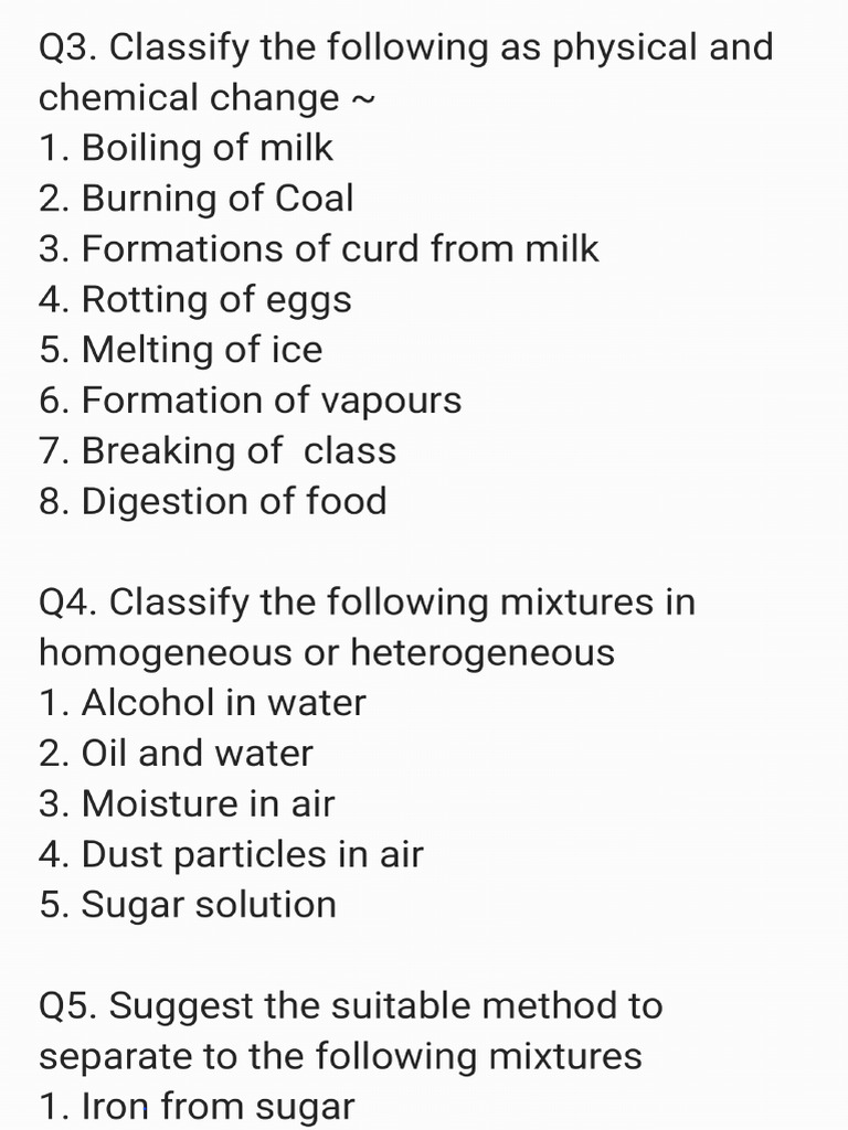 Worksheet Of Chemistry Class 8 Icse Pdf