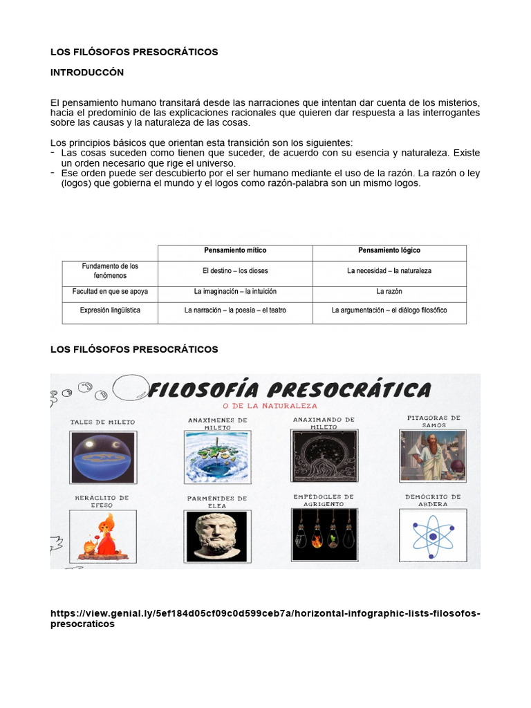 Los Filósofos Presocráticos | PDF