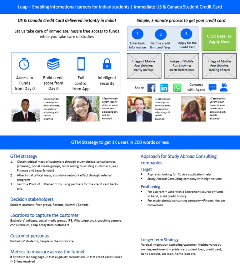 Landing Page, GTM Strategy | PDF