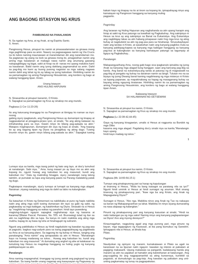 Ang Bagong Istasyon NG Krus | PDF