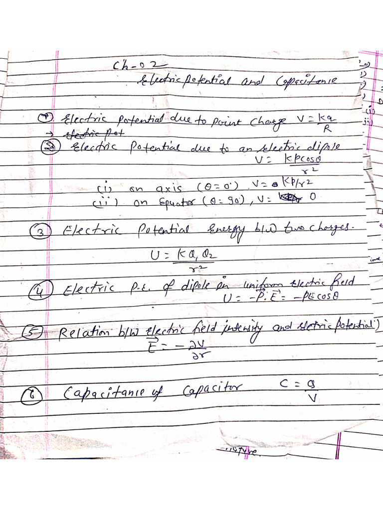 Phy Ch-02 Short Notes by Abhishek Agrawal | PDF