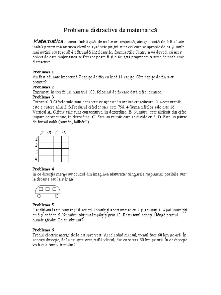 Probleme Distractive De A