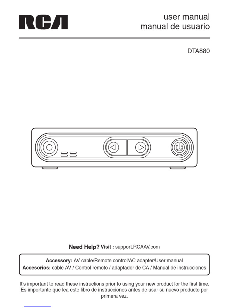 RCA DTA880 USMan (EN) | PDF