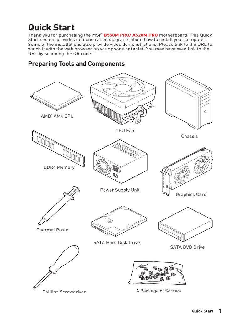 Msi b550m pro a520m pro motherboard manual optimized pdf