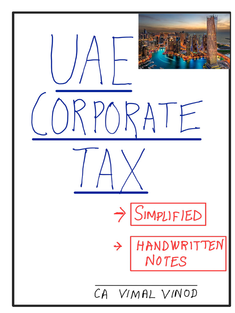 UAE Corporate Tax - Summarized Notes | PDF