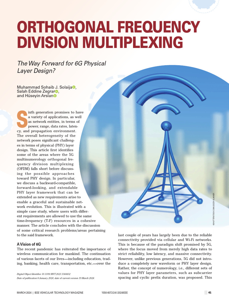 Orthogonal Frequency Division Multiplexing The Way Forward For 6G ...