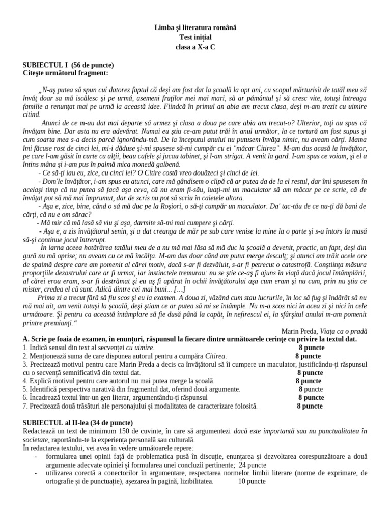 Test Initial Rom 10 | PDF