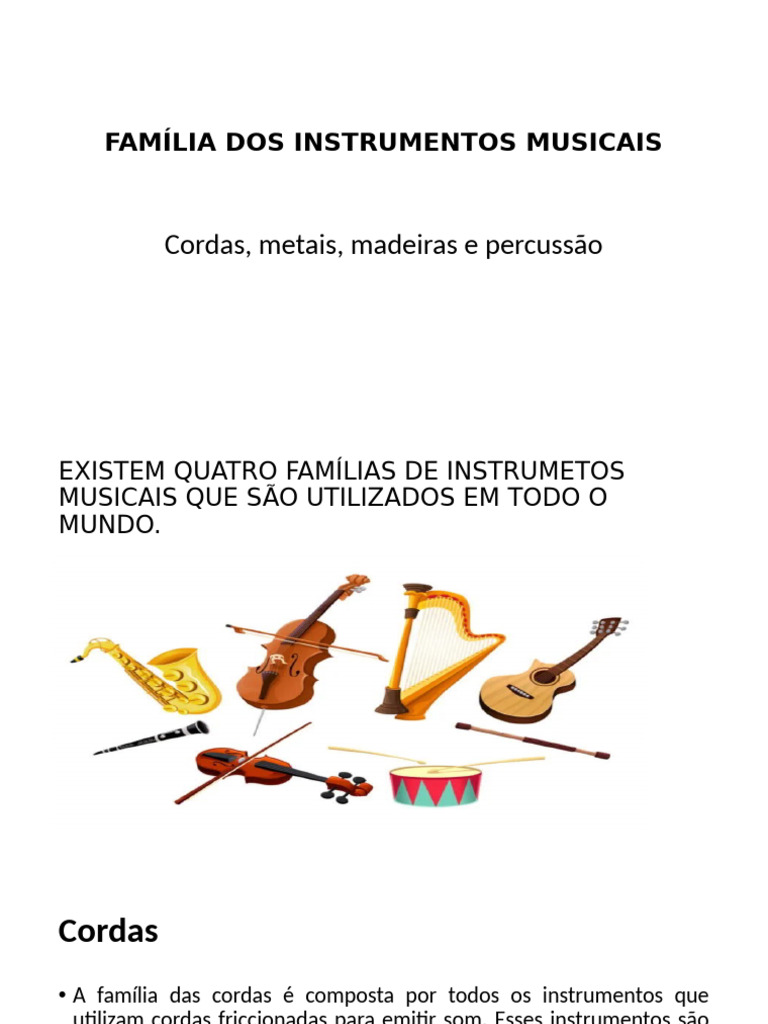 Família Dos Instrumentos Musicais | PDF