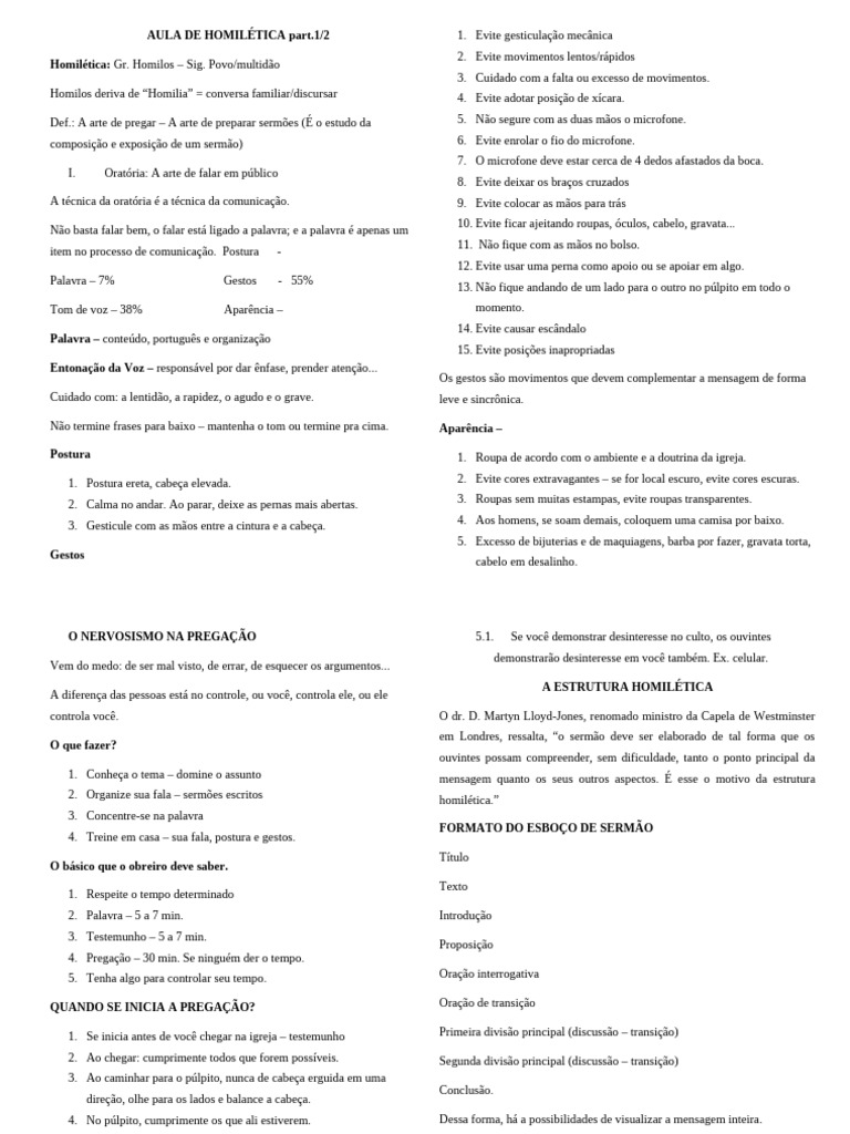 Aula De Homilética Pdf