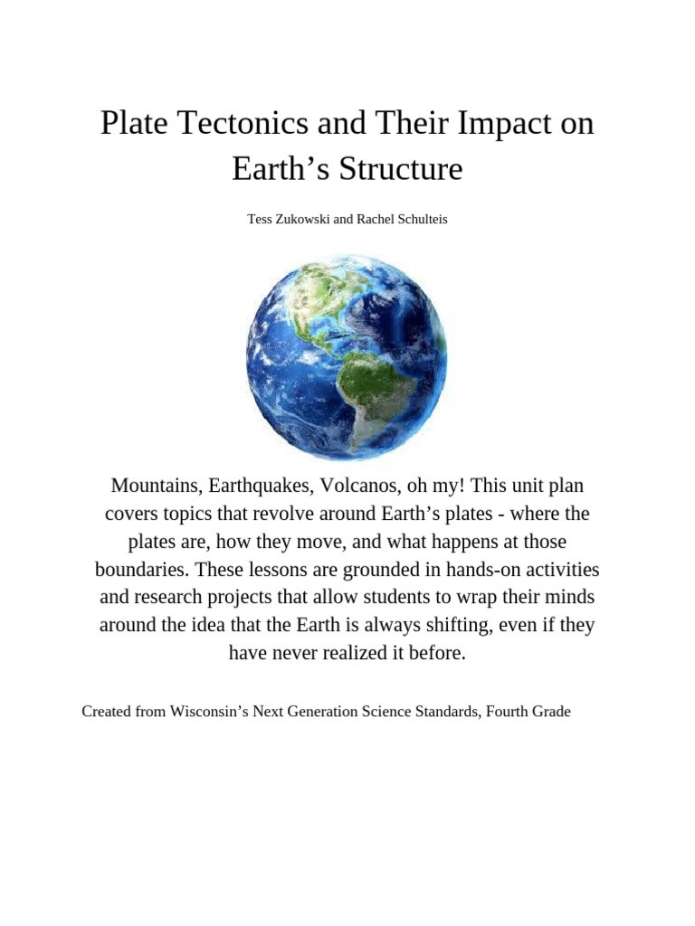 Tectonics Unit Lesson Plans | PDF