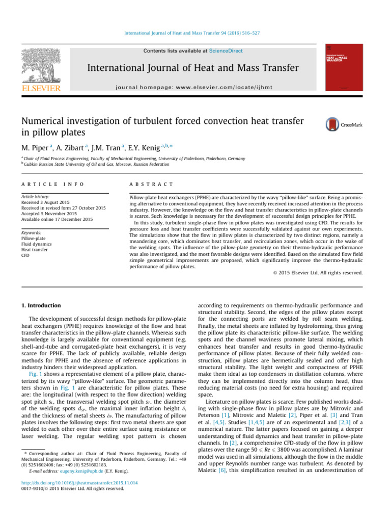 Numerical Investigation of Turbulent Forced Convection Heat Transfer in ...