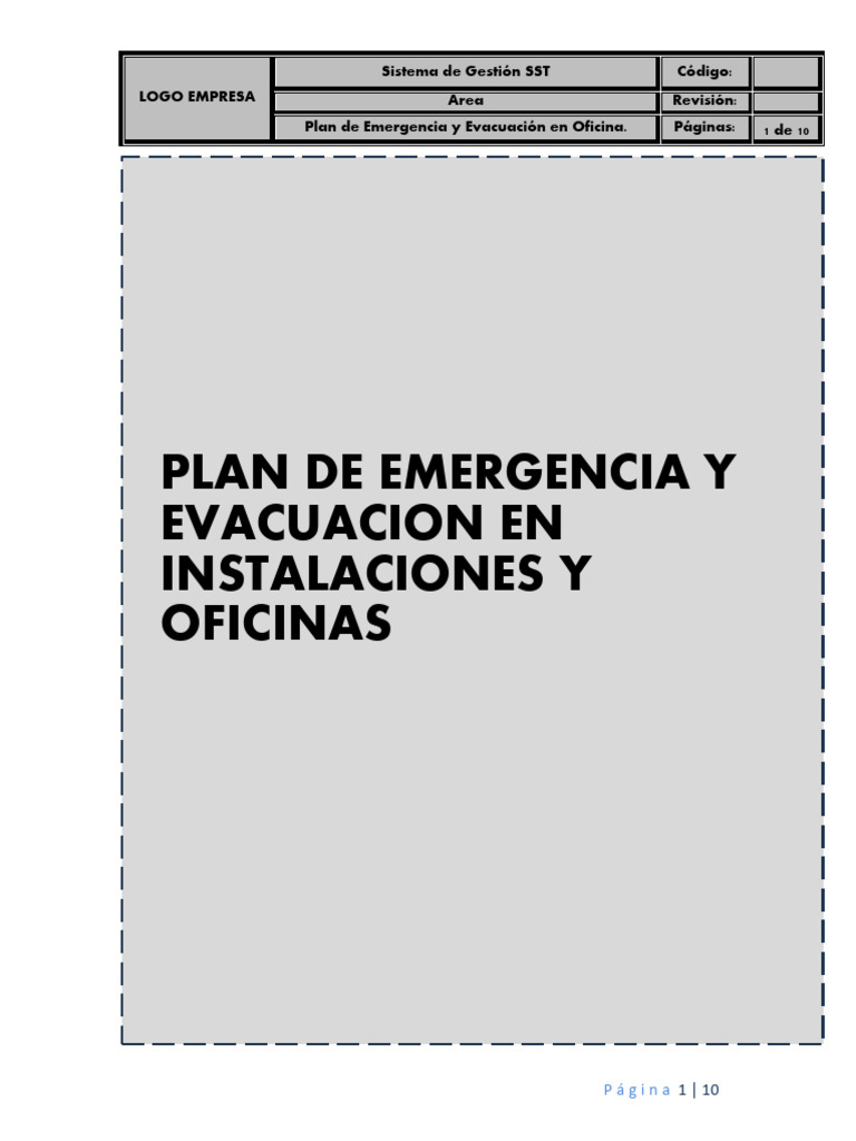 Plan de Emergencia y Evacuacióin | PDF | Bombero | Temblores