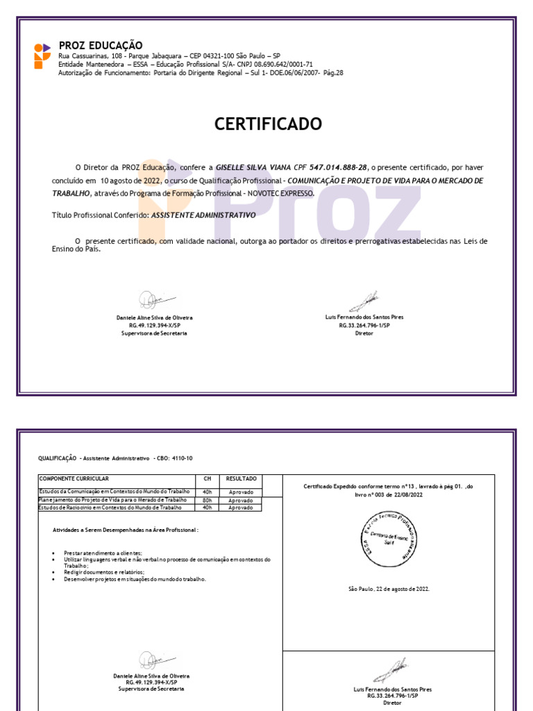 Certifica Do | PDF