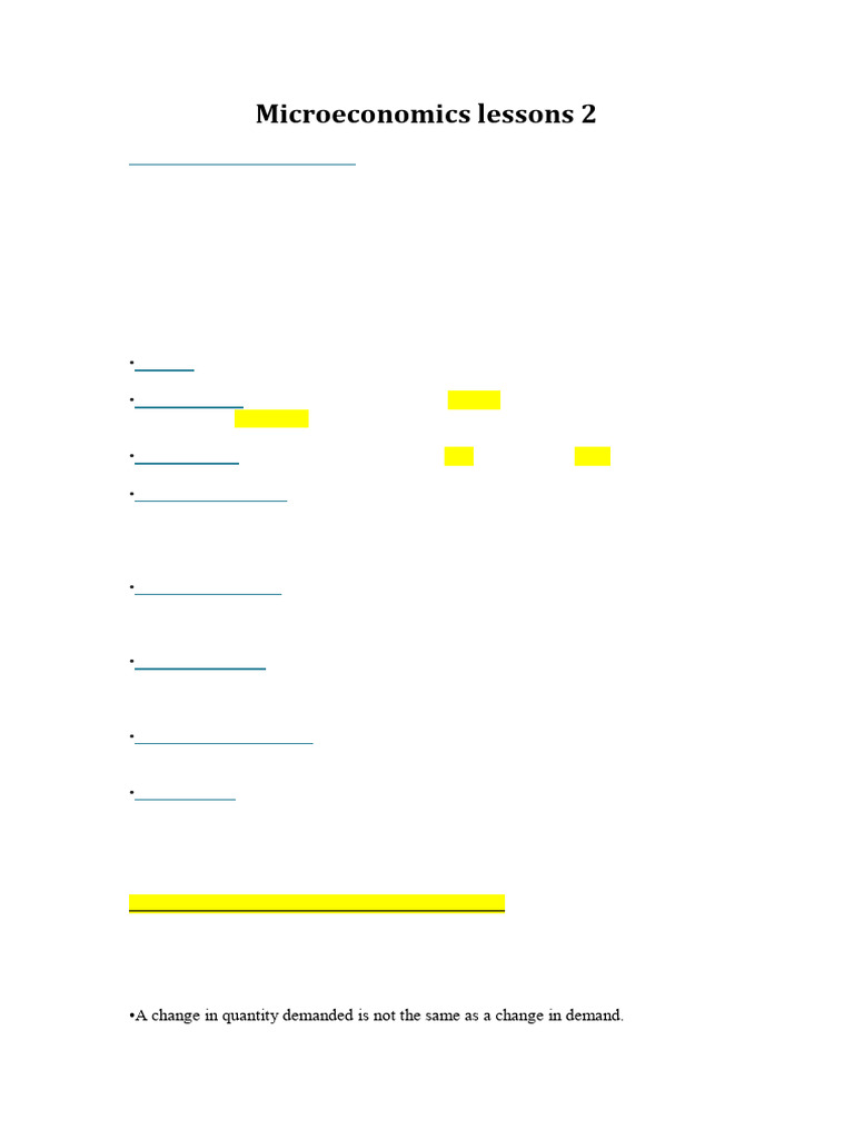 Microeconomics Cour2 Pdf 1 Pdf Supply Economics Demand
