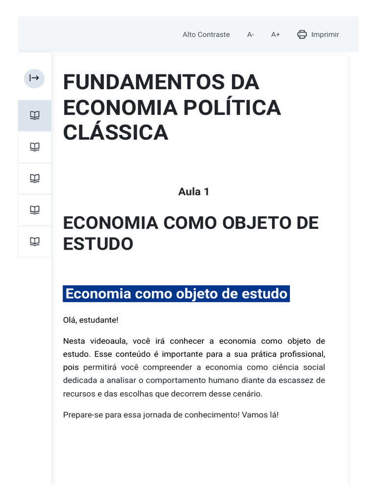 Fundamentos Da Economia Política Clássica | PDF