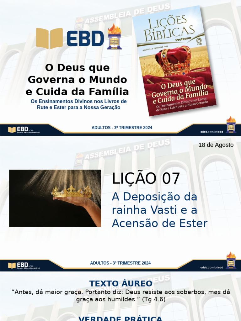Slide - EBD ADEB 2024 Licao 07 3trim | PDF