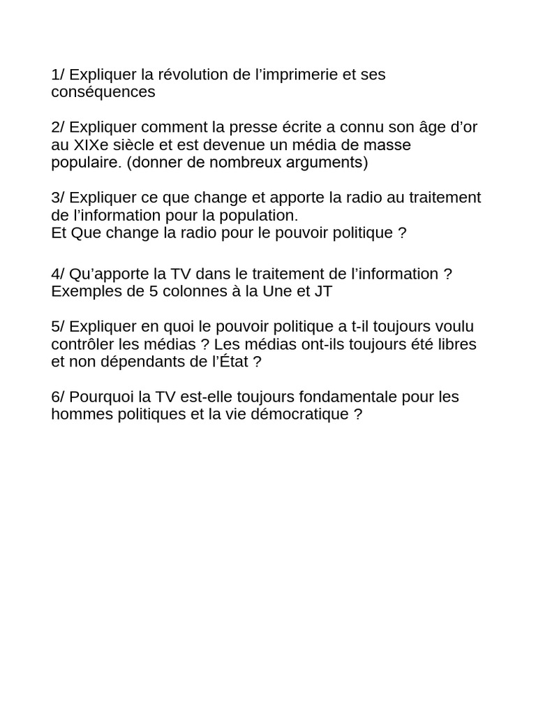 Questions Type Test Connaissances Pdf