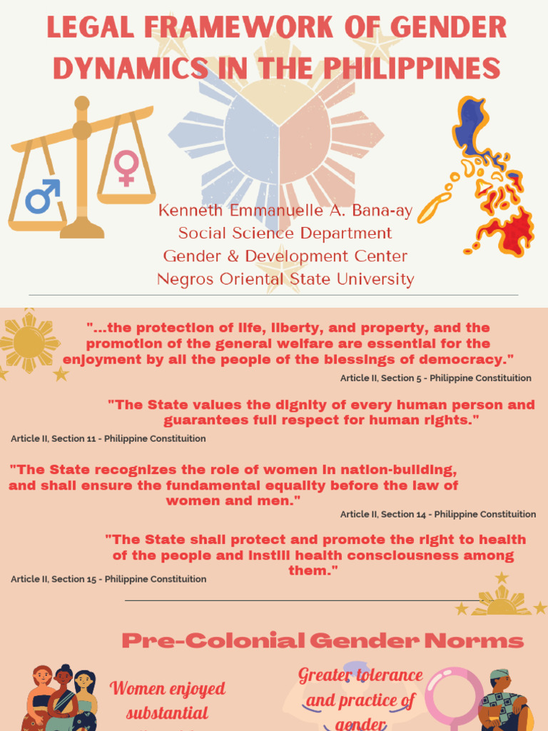 Legal Framework of Gender in The Philippines | PDF