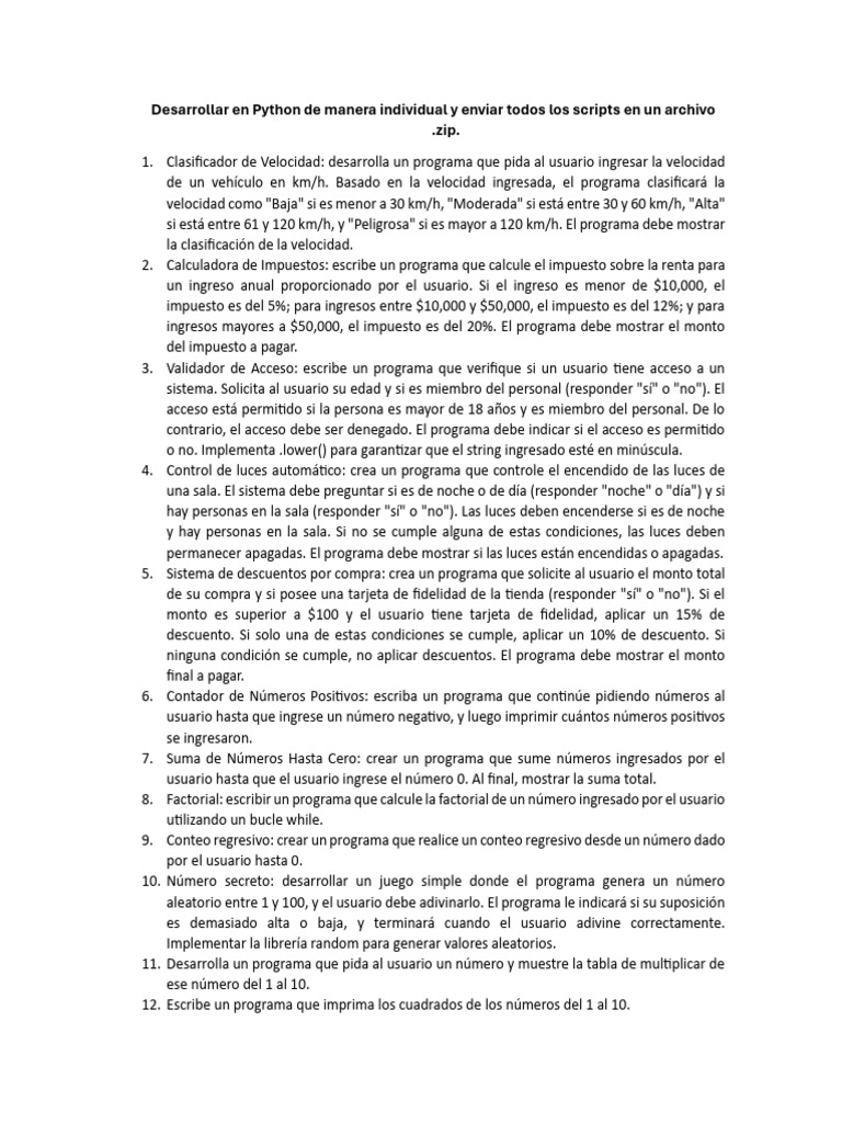 Actividad de Programación Número 1 | PDF