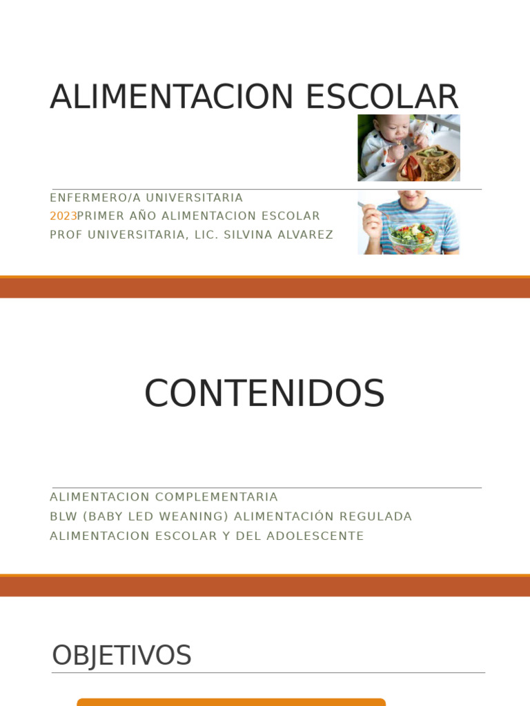 Clase Alimentacion Escolar Pdf