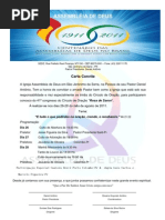 Carta Da Festividade Da Igreja