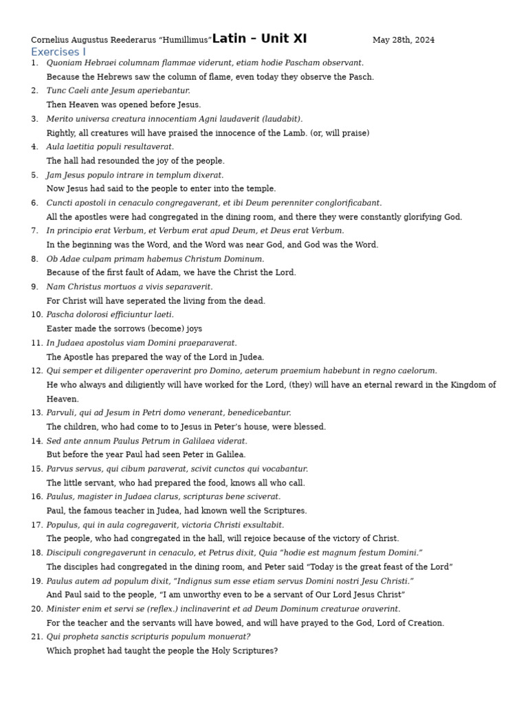 Latin 11 | PDF