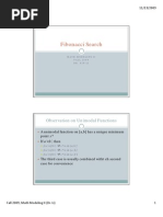 Fibonacci Search: Observation On Unimodal Functions