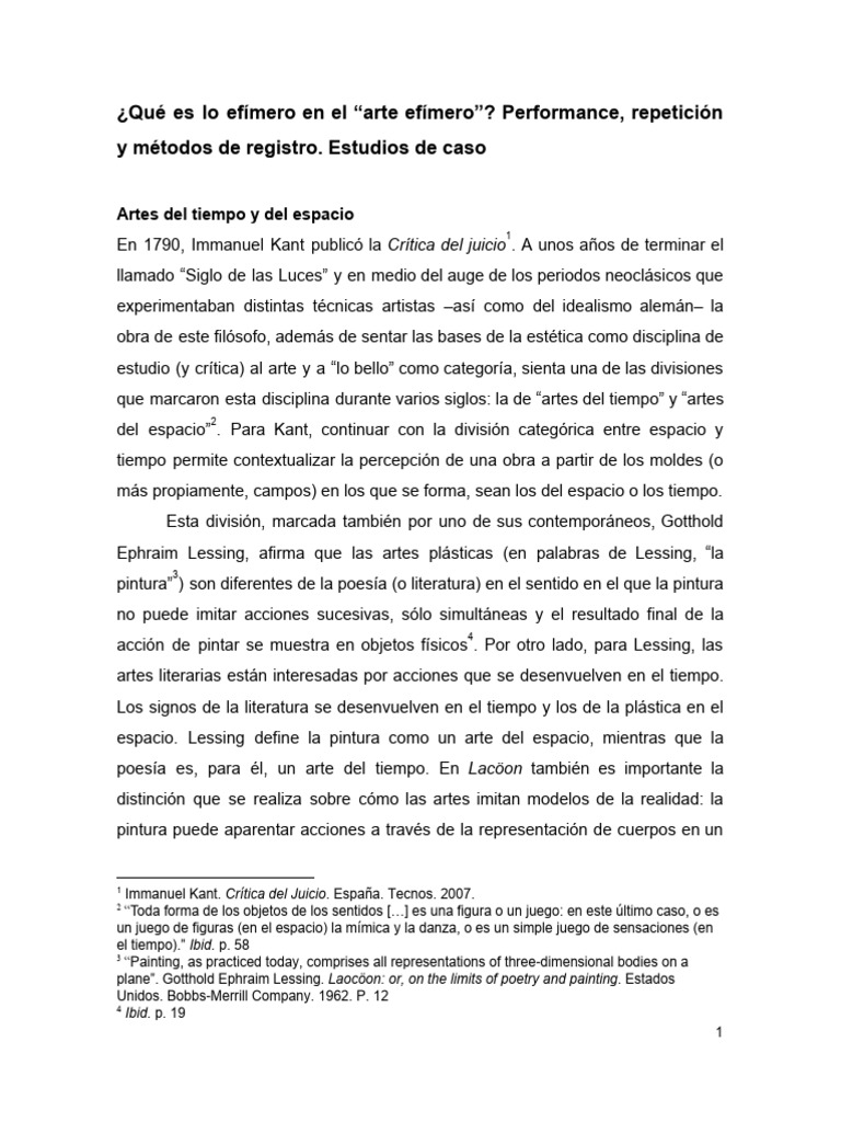 Que Es Lo Efimero En El Arte Efimero Pe Pdf