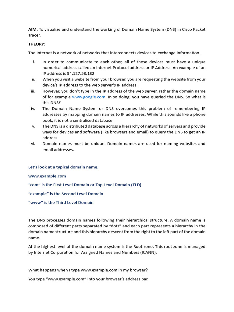 Exp 7 DNS | PDF