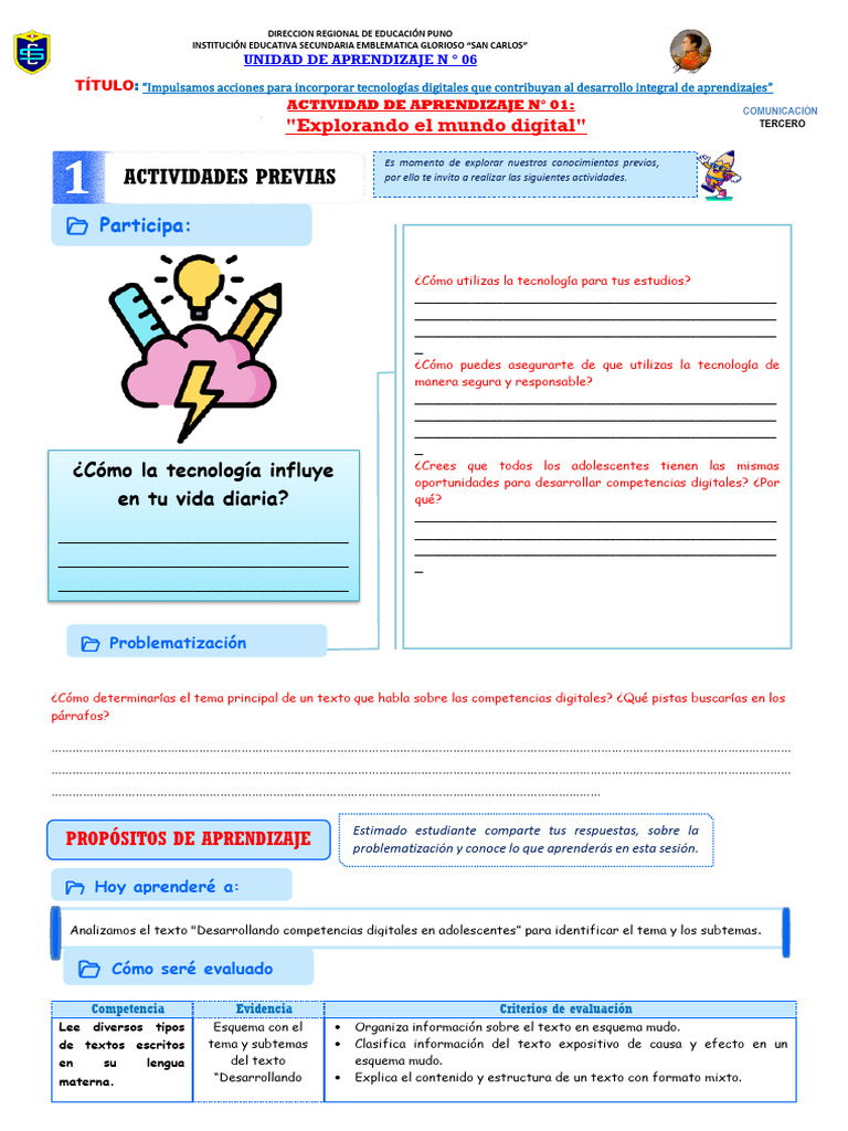 Ficha Actividades Resueltas Completadas 2 | PDF