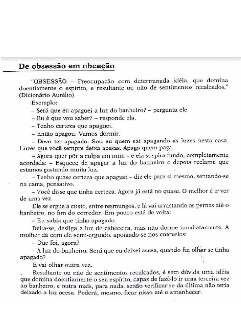 Obsessão - Sabino | PDF