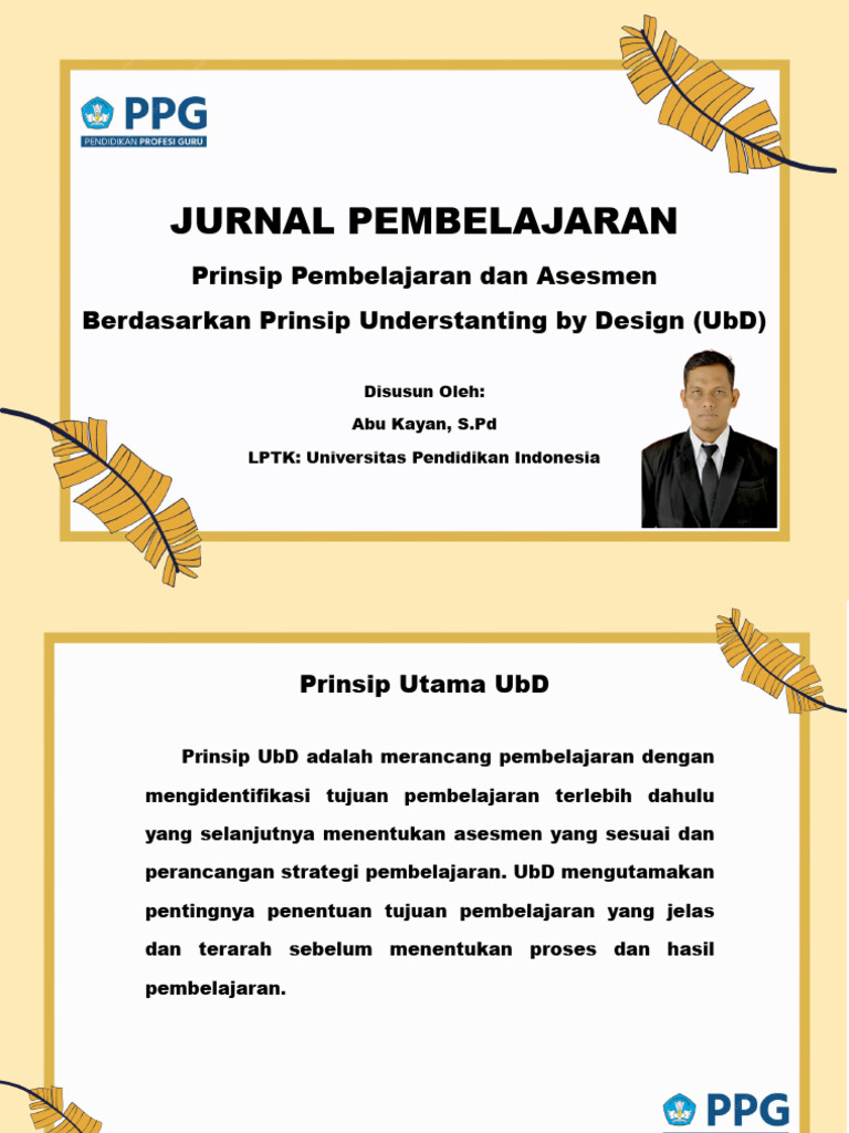 JURNAL PEMBELAJARAN UbD | PDF