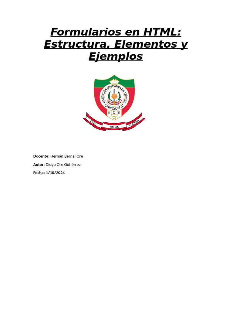 Formularios en html pdf
