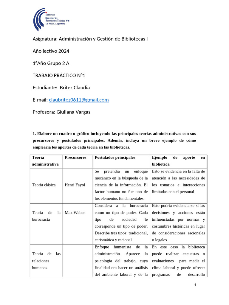 Admin1 - TP1 | PDF