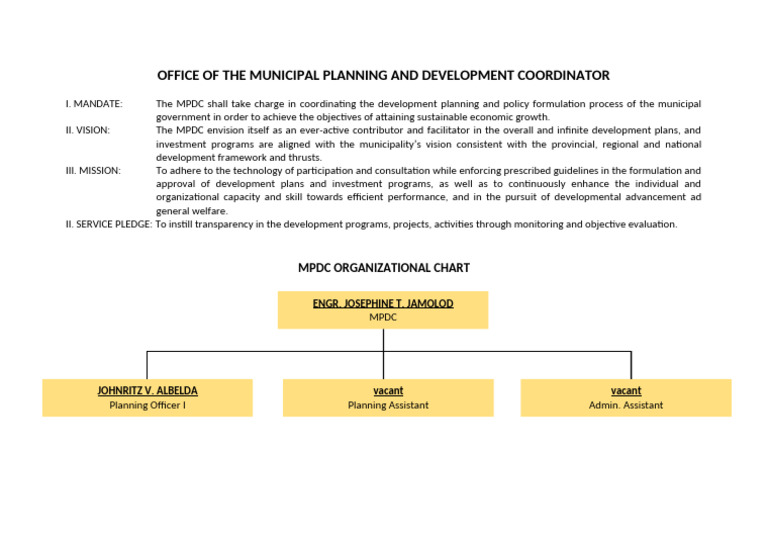 MPDC Org Chart | PDF