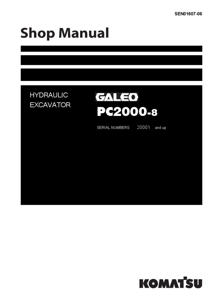 Shop Manual Pc00 8 Pdf Valve Mechanical Engineering