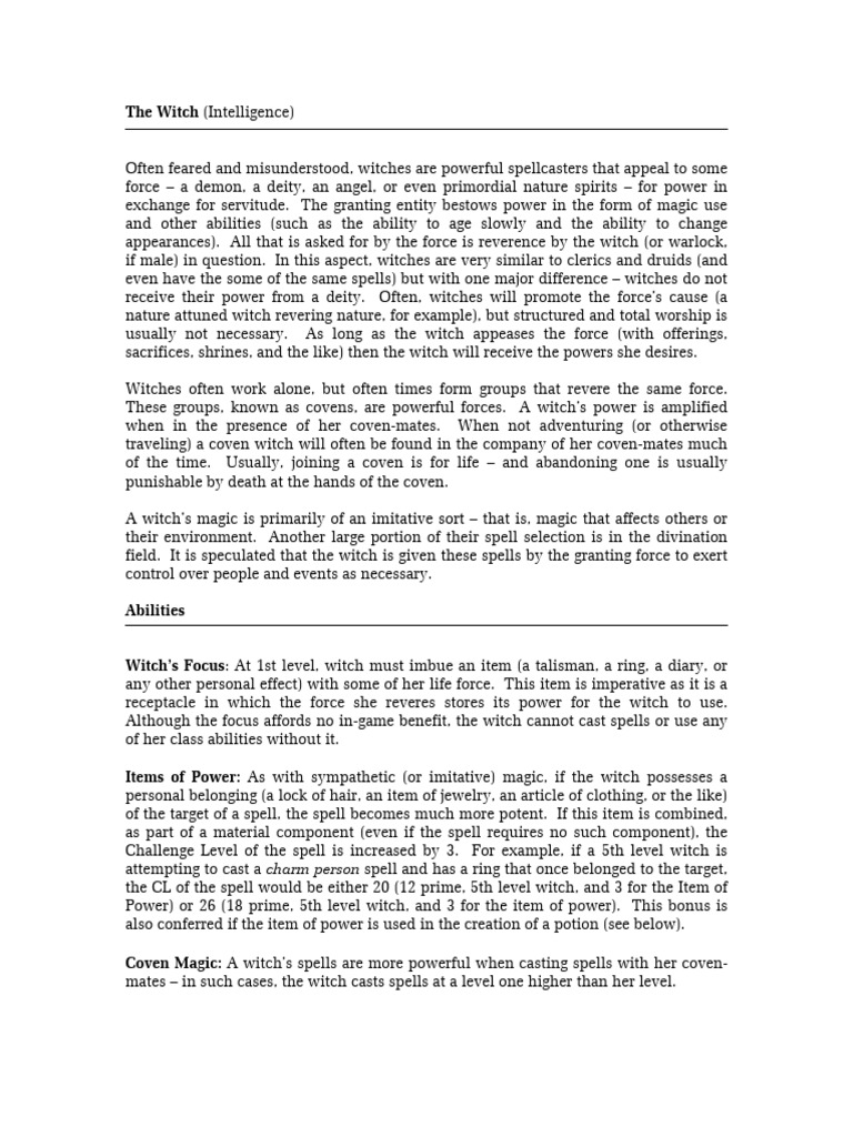 C - C - Witch | PDF