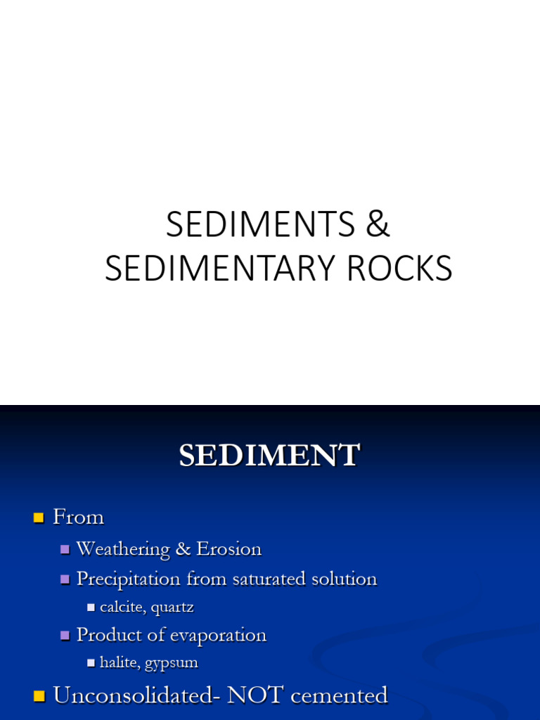 Understanding Sediments and Rocks | PDF | Sedimentary Rock | Science ...