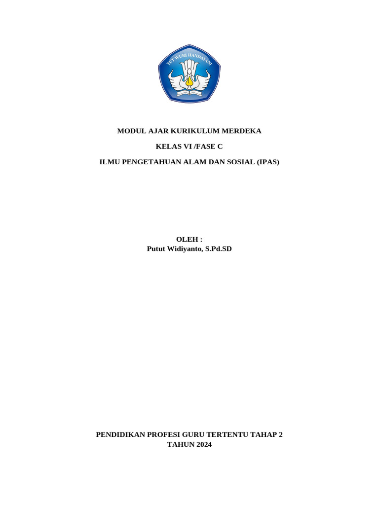 Modul Ajar Ipas Enam Benua Pdf