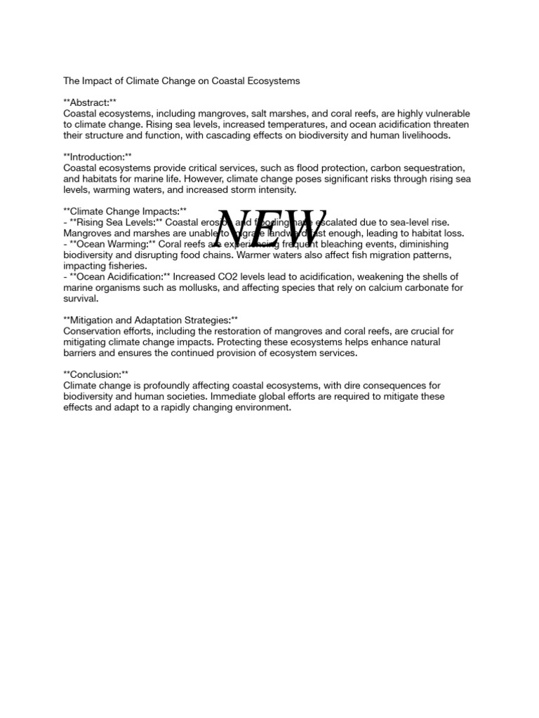Climate Change | PDF