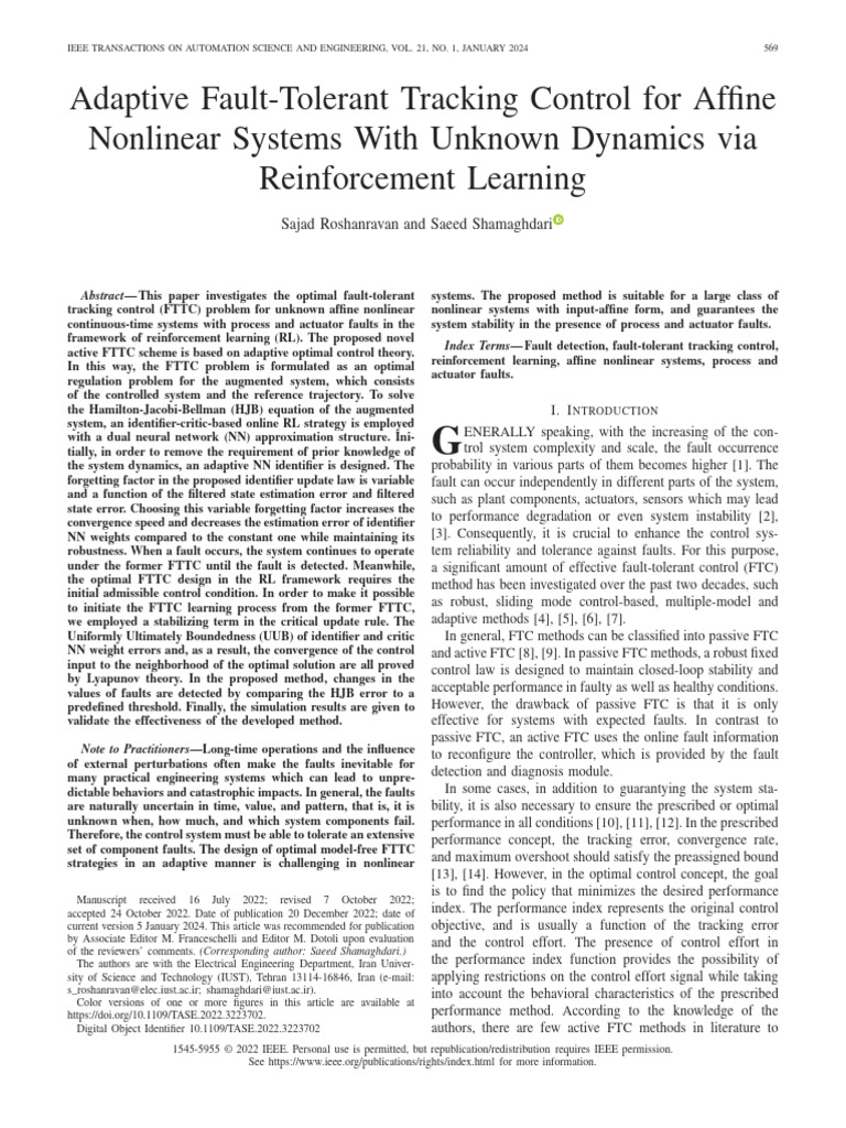 Adaptive Fault-Tolerant Tracking Control For Affine Nonlinear Systems ...