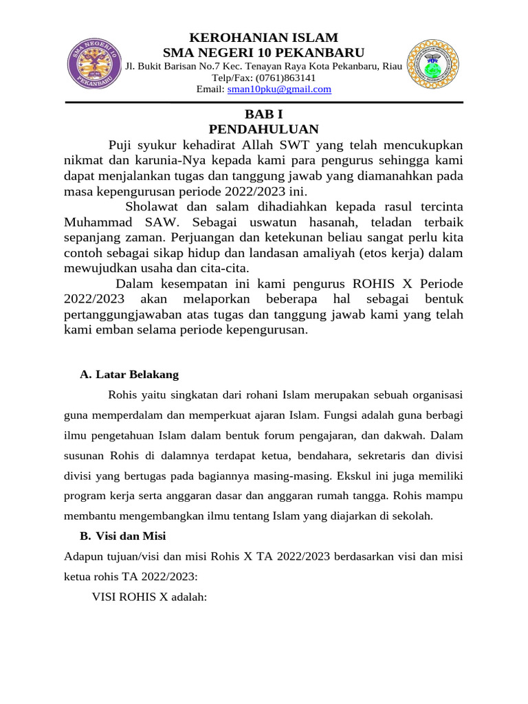 LPJ Rohis | PDF