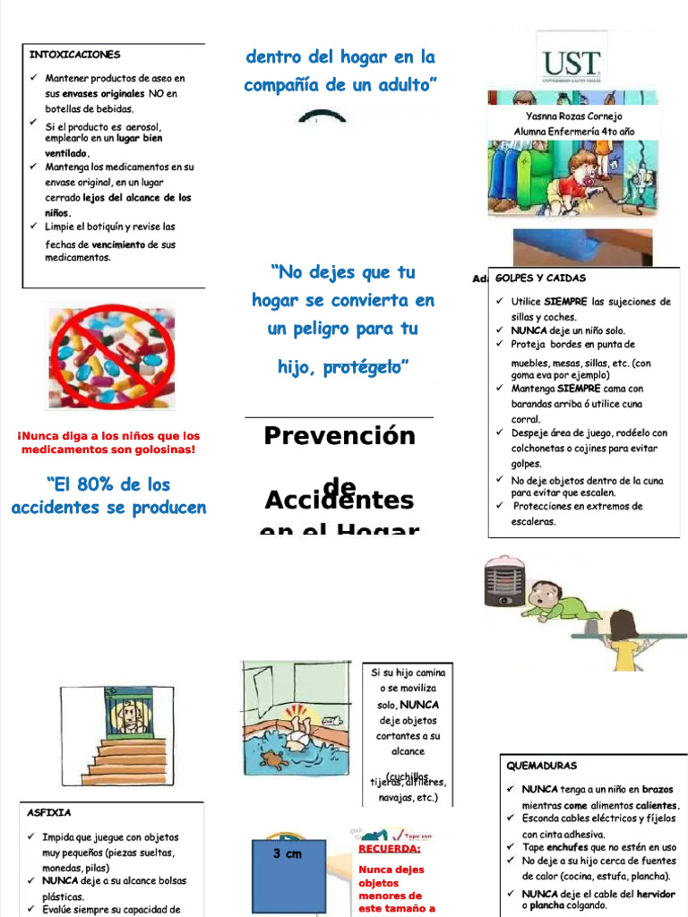 PDF Triptico Prevencion en El Hogar - Compress | PDF