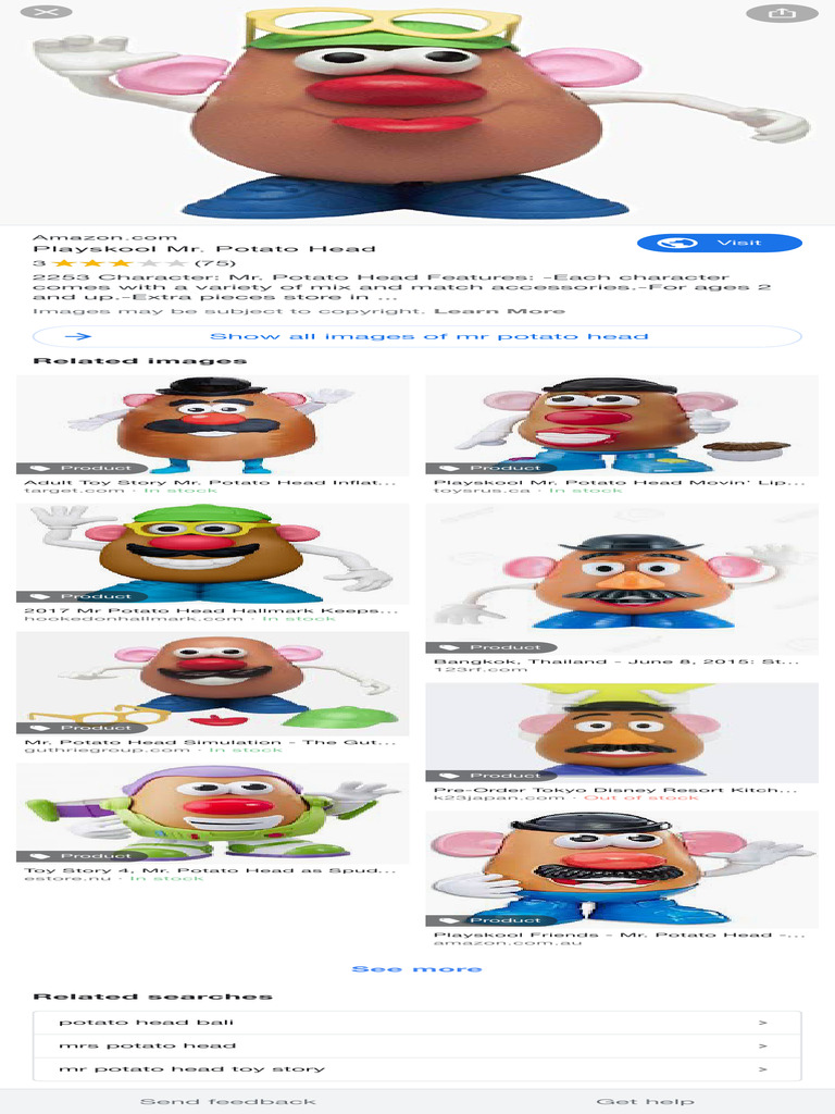 Mr Potato Head Activity Pdf