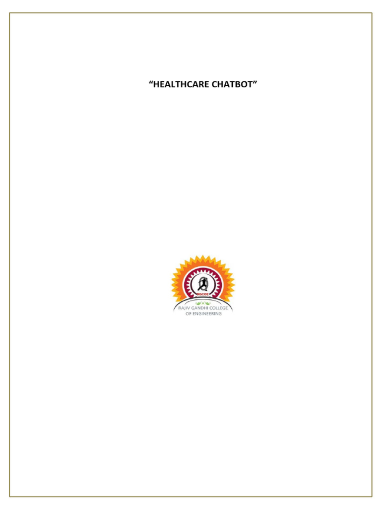Healthcare CHATBOT Final Report | PDF