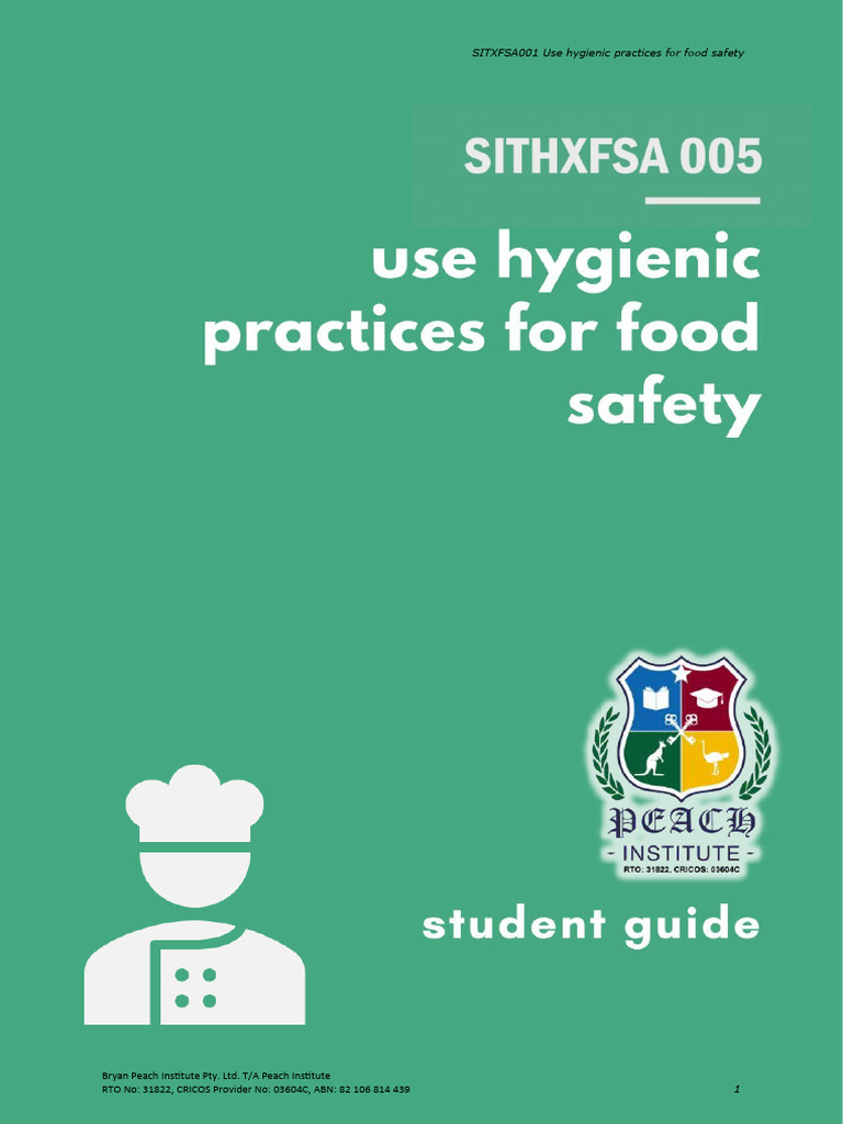 SITHXFSA 005 - Student Guide | PDF