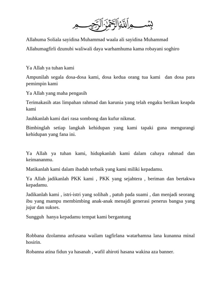Doa PKK | PDF