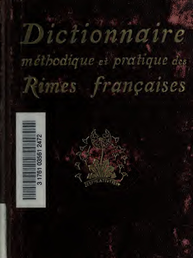 Dictionnairedesrimest PDF Syllabe Rime dans la poésie
